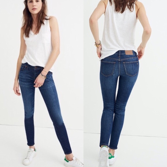 Madewell Skinny Skinny 8” Riverdale Wash 25 F9016 - Picture 1 of 14
